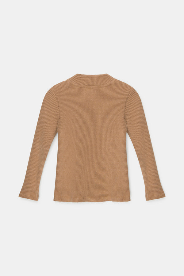 Organic Rib Sweater | Camel