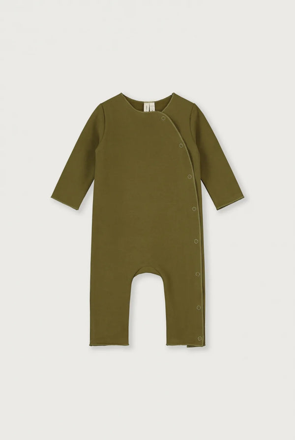 Baby Suit With Snaps | Olive Green
