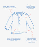 Lupo Baby Shirt | Chambray Stripe