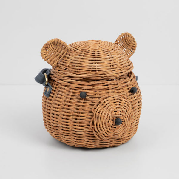 Bear Rattan Handbag