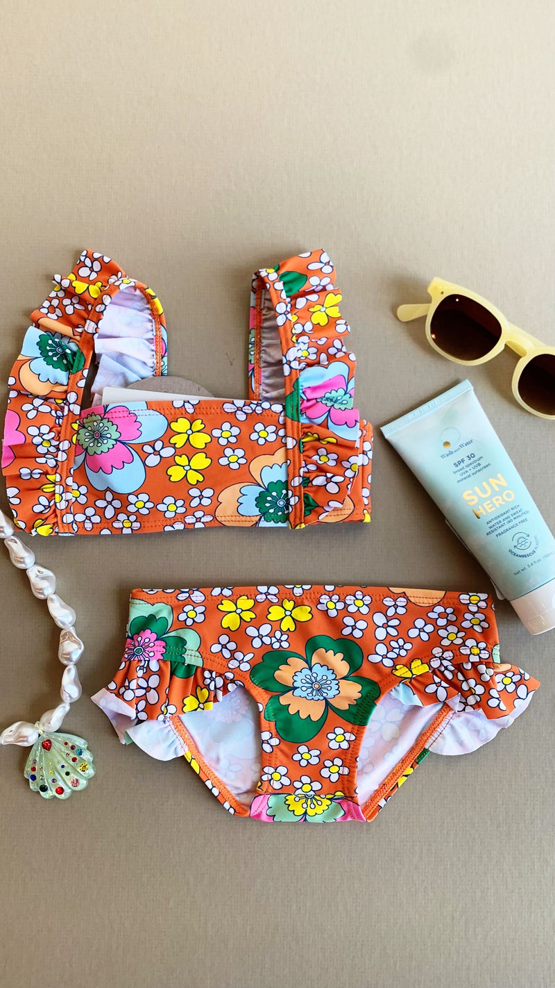 2 Piece Floral Swimsuit