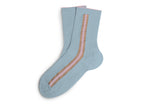 Emma Cotton Silk Blend Ankle Socks - Pastel Blue