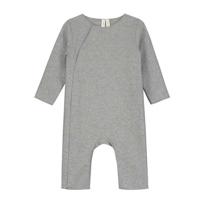 Baby Suit W/ Snaps - Grey Melange