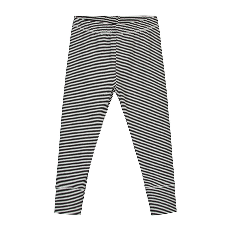 Leggings - Nearly Black/Cream Stripe