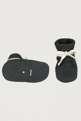 Baby Ribbed Booties - Nearly Black