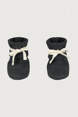 Baby Ribbed Booties - Nearly Black