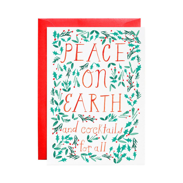 Peace and Cocktails | Holiday Greeting Card