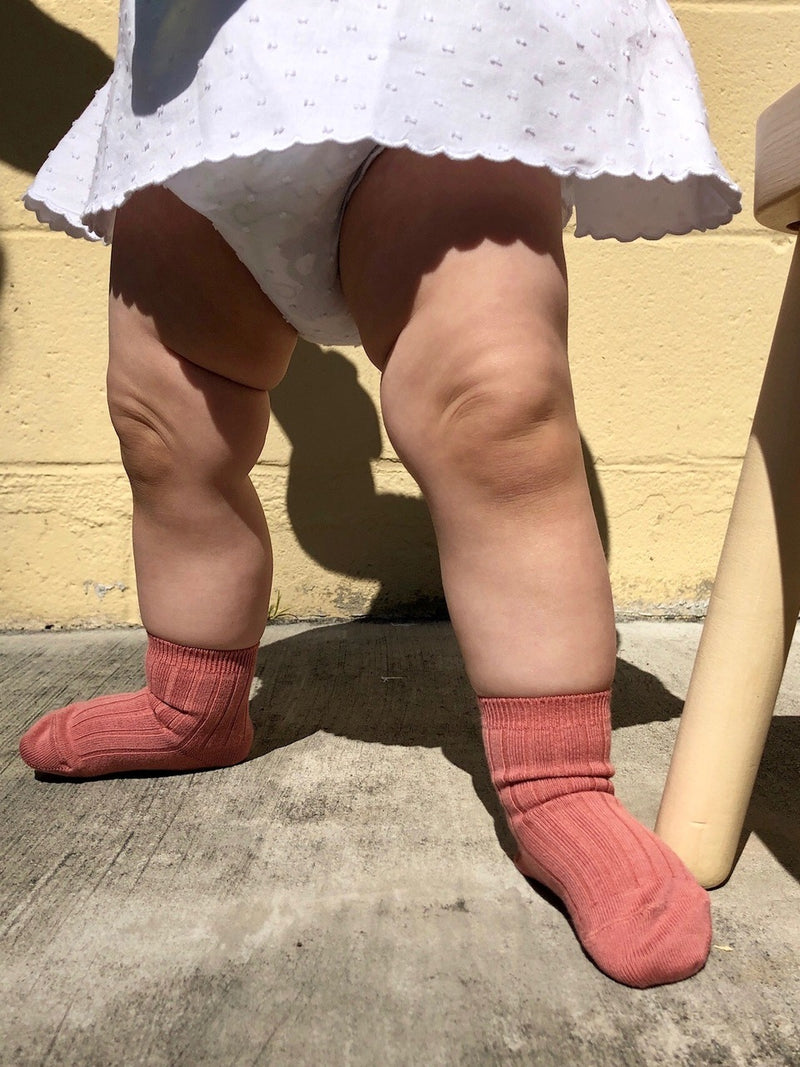 Ribbed Socks - Terracotta