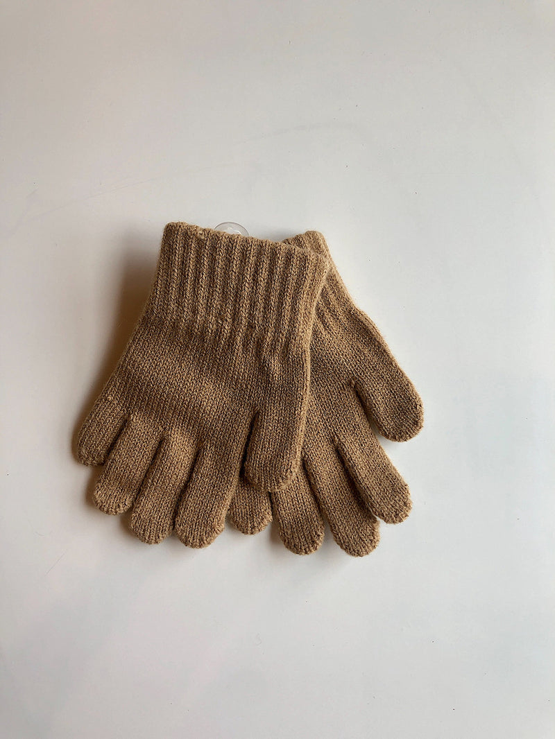 Knit Gloves - Camel