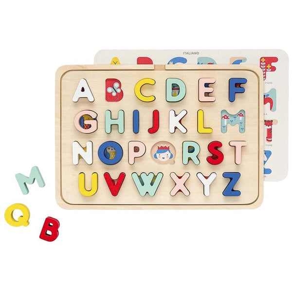 Multi-Language Alphabet Wooden Tray Puzzle