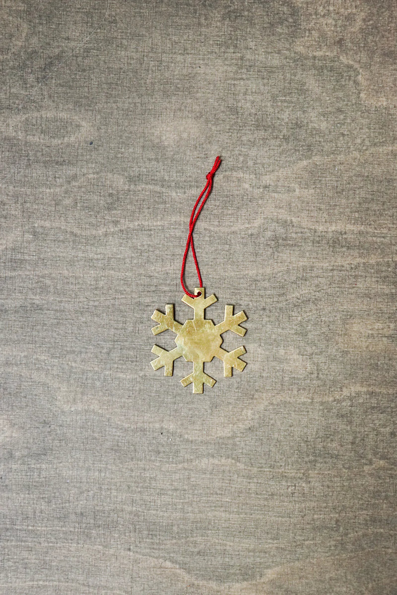 Brass Snow Flake Ornament | D
