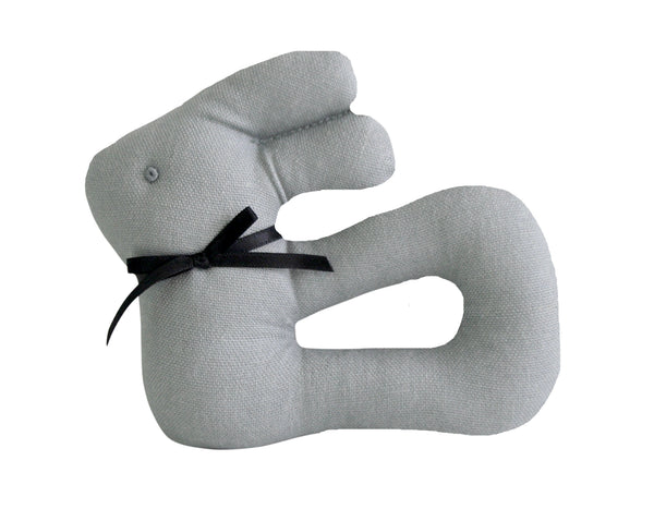 My First Bunny Rattle | Grey Linen