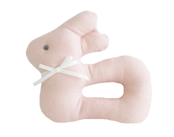 My First Bunny Rattle | Pink Linen