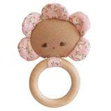 Flower Baby Teether Rattle | Posy Heart