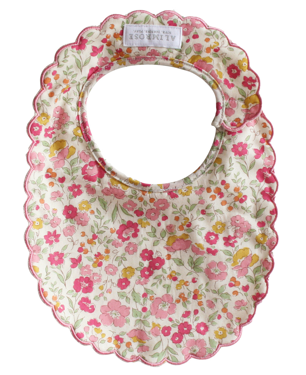 Alimrose Scallop Bib - Rose Garden Alimrose Scallop Bib - Rose Garden