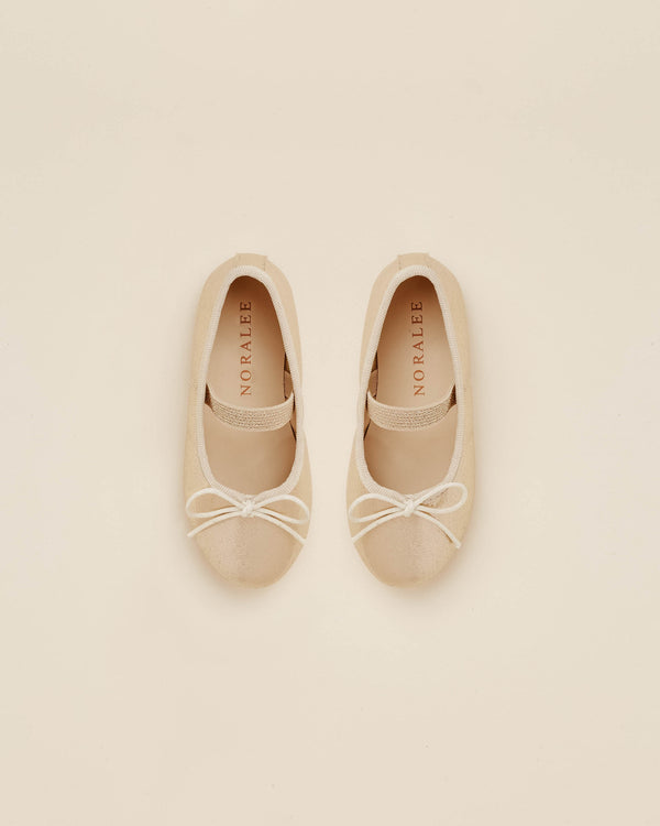 Clara Ballet Flats | Gold Metallic