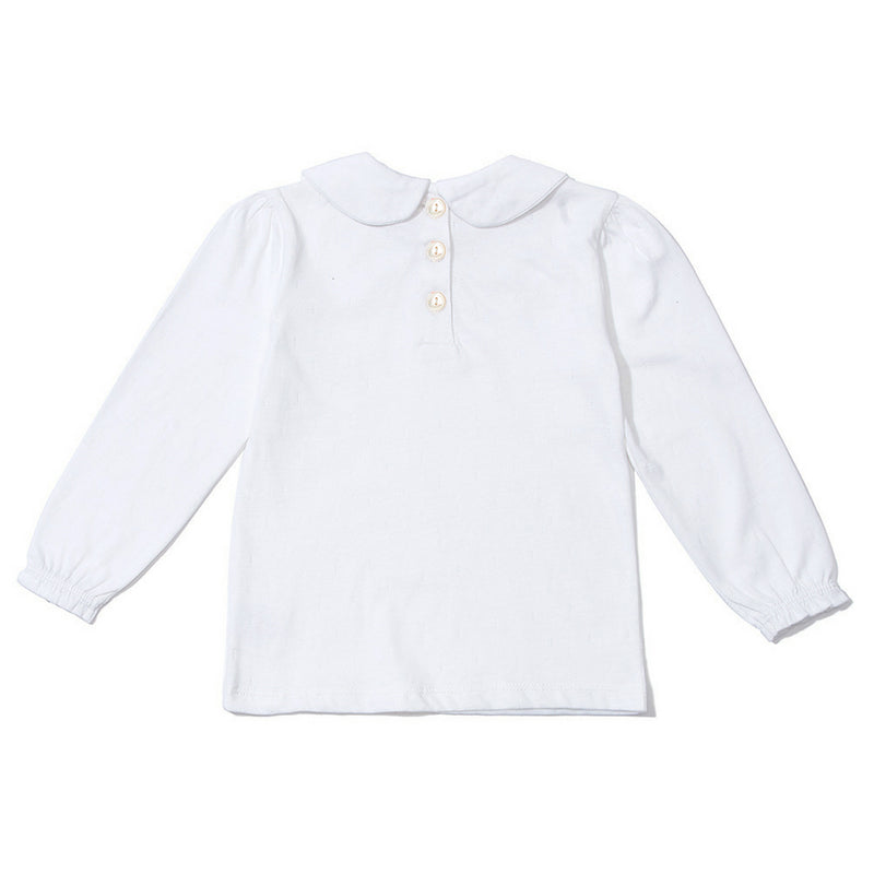 Peter Pan Collar Top | White