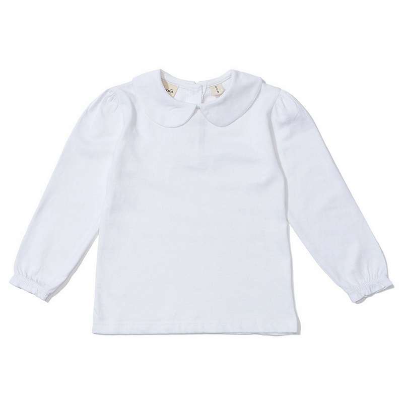 Peter Pan Collar Top | White