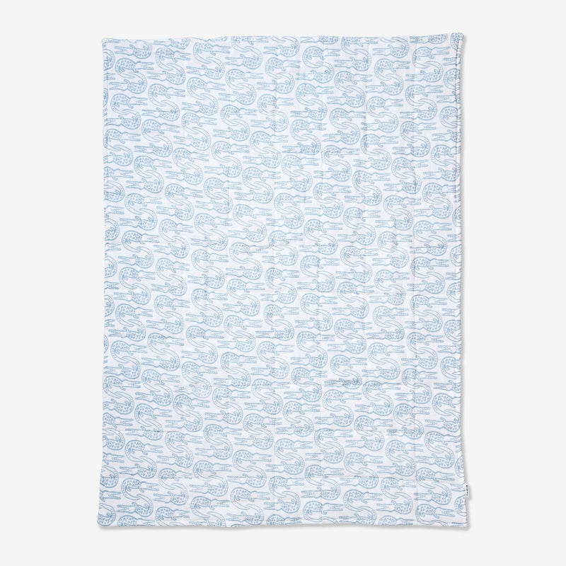 Quilted Baby Blanket - Bay Blue Alligator