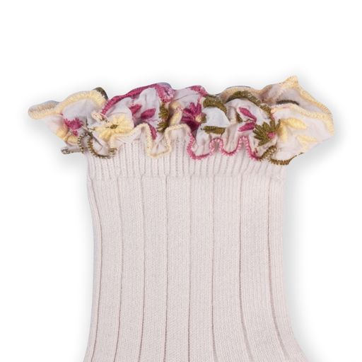Anemone Ankle Socks | White