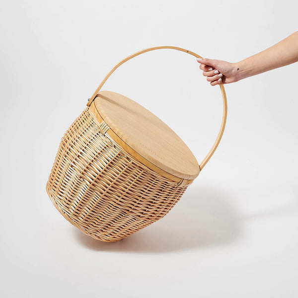 Round Picnic Cooler Basket