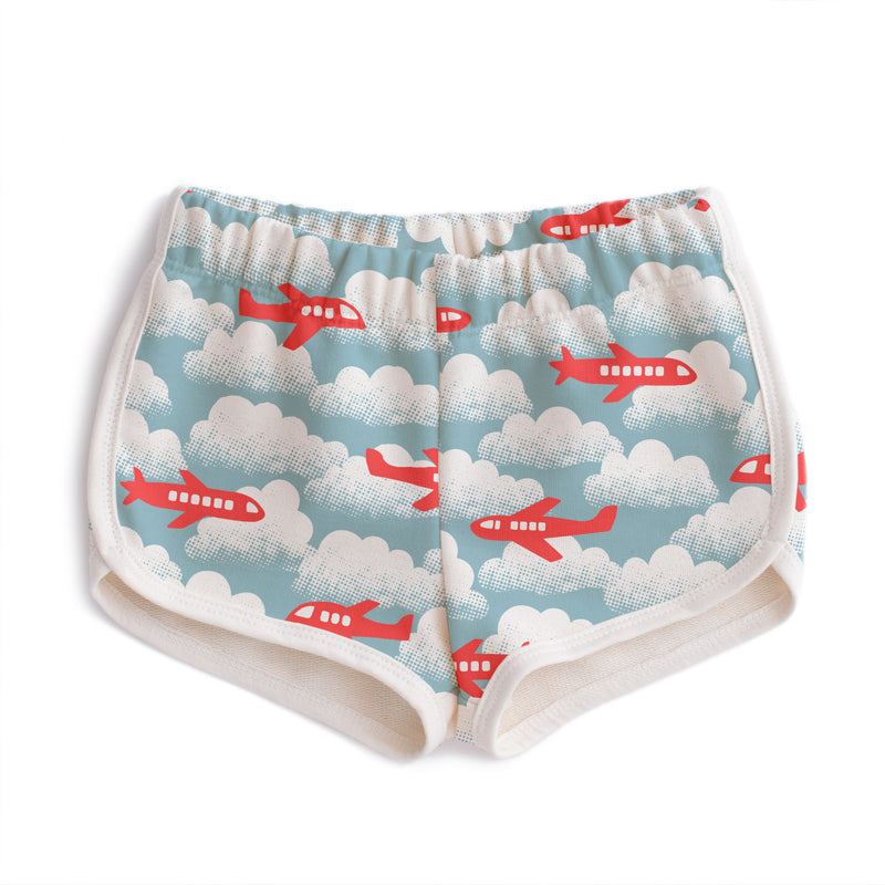 Airplanes Shorts | Red & Blue