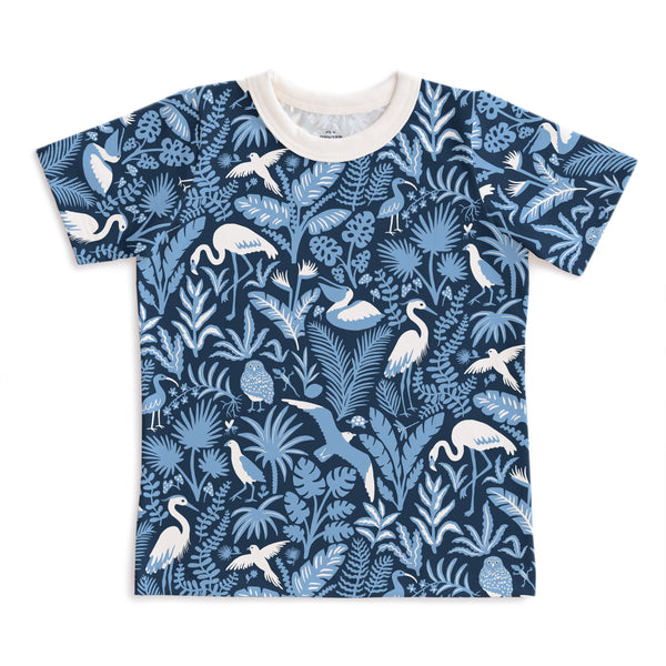 Tropical Birds Tee | Blue