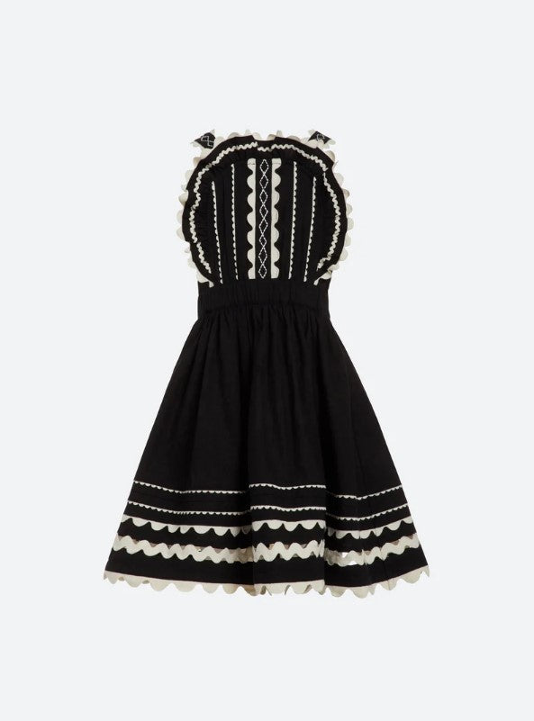 Ryleigh Ric Rac Apron Dress | Black