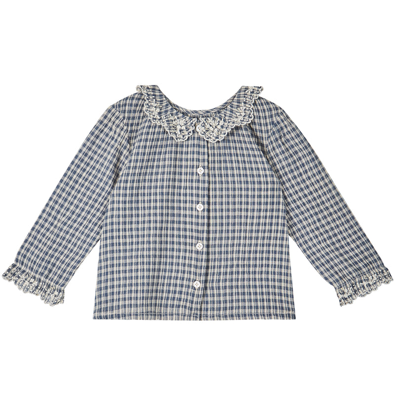 Baby Blouse | Carreau Indigo