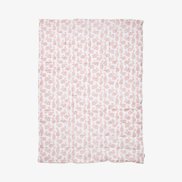 Quilted Baby Blanket | Blush Bunny