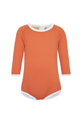 Mini Rib Rashie Onesie - Plum