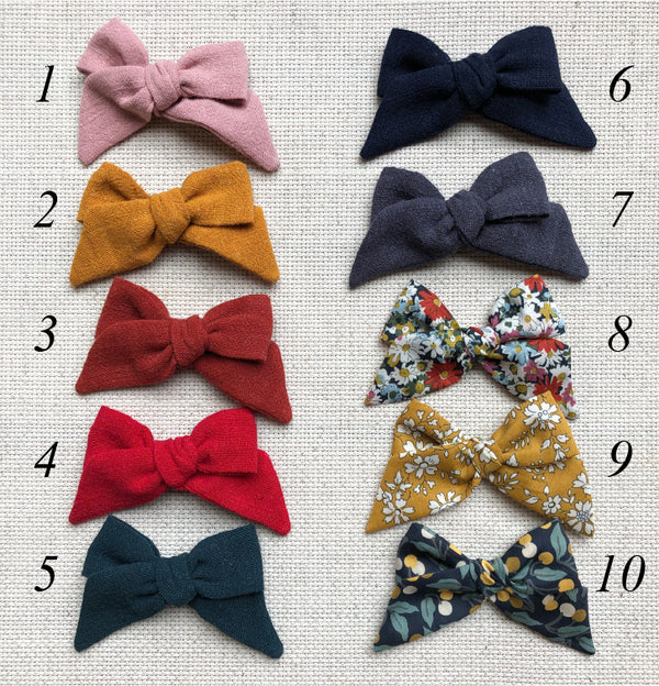 Baby Tied Bow Hair Clip