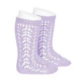 Crochet Knee Socks - Mauve