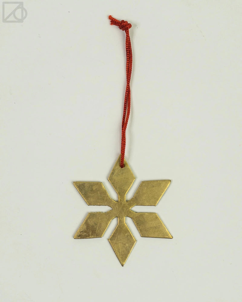 Brass Snow Flake Ornament | C