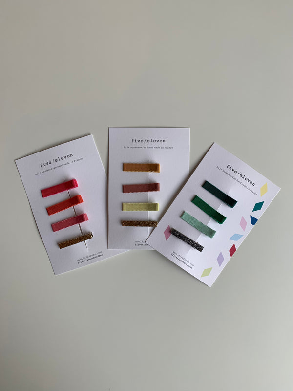 Set of 4 Flat Clips | Assorted
