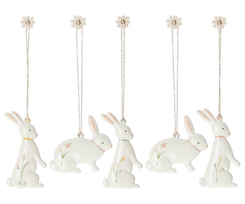 Easter Bunny Ornaments | 5 Pieces