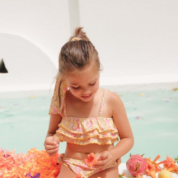 Calling tweens and teens 🌸👙🌺👗🏖️🌊 Indulge in the ultimate summer style  with our Marigold Stripe Triangle Bikini and co