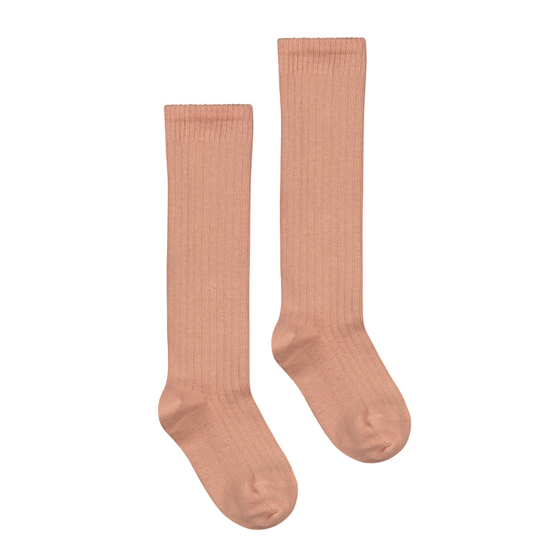 Long Ribbed Socks - Rustic Clay