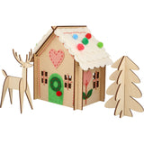 Wooden Embroidery Gingerbread House