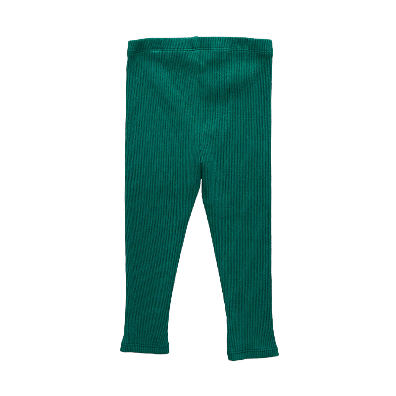 Organic Rib Legging | Evergreen