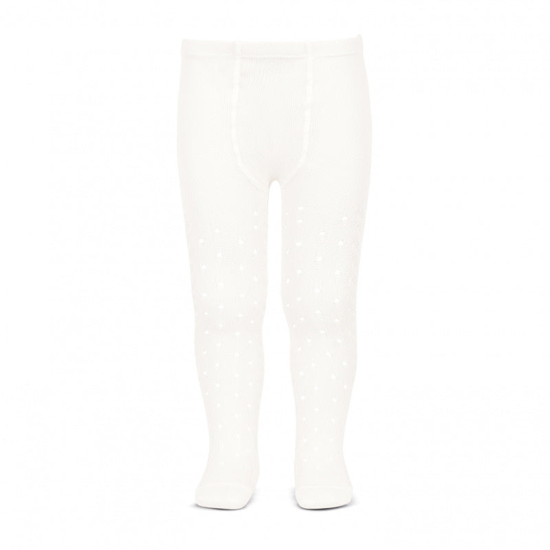 Perle Openwork Tights - Cream