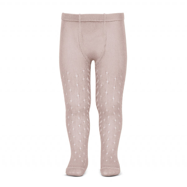 Perle Openwork Tights - Old Rose