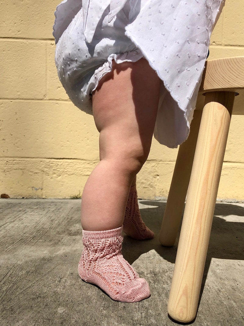 Crochet Ankle Sock - Pink