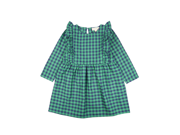 Flounce Dress | Green Check