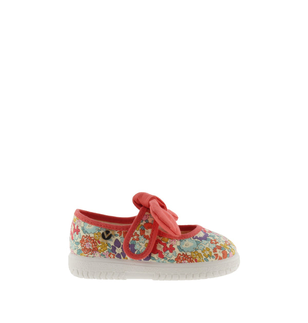 Liberty Floral Bow Mary Jane | Coral