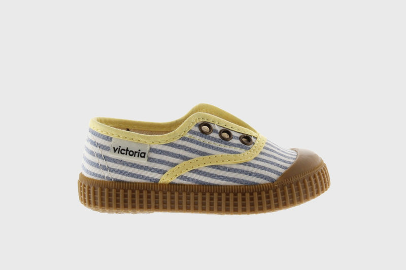 Canvas Slip-On - Blue Stripe