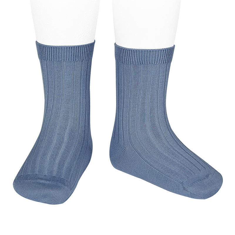 Ribbed Socks - French Blue