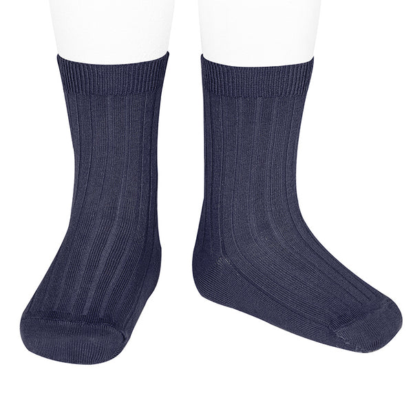 Ribbed Socks - Navy