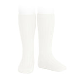 Ribbed Knee Sock - Cream