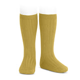 Ribbed Knee Sock - Mustard